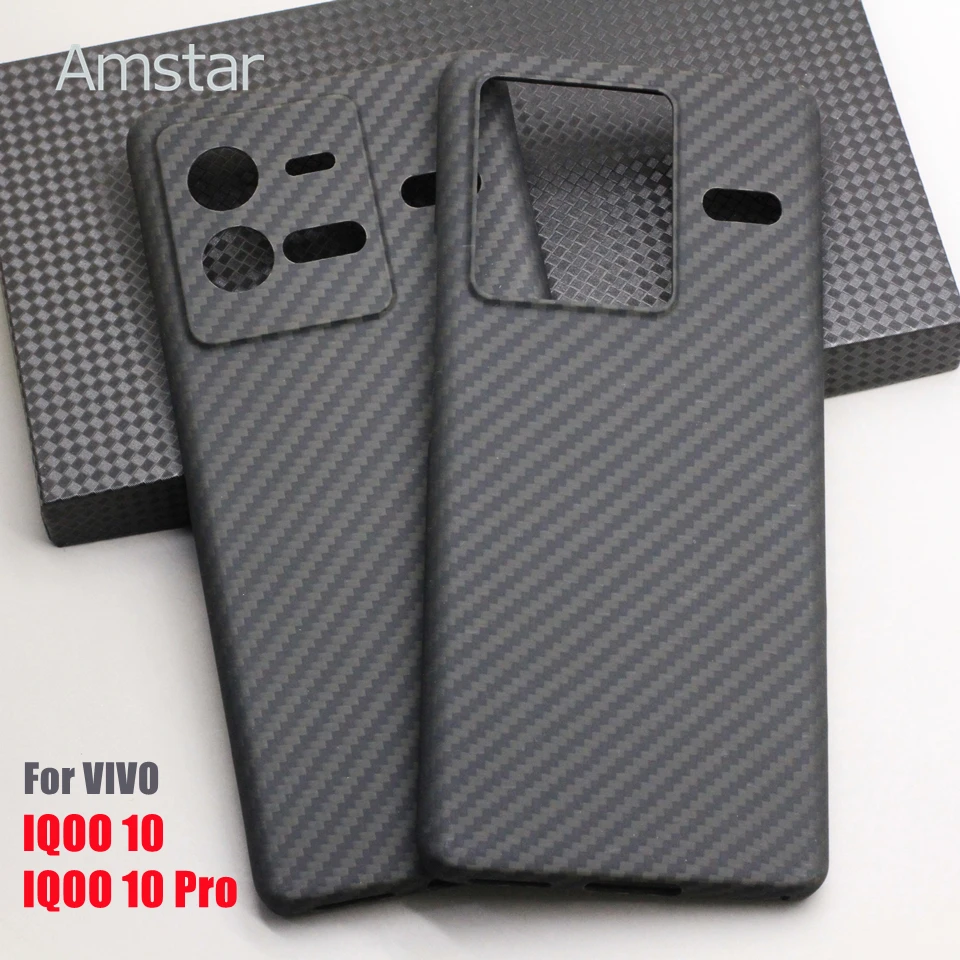 

Amstar Real Carbon Fiber Protective Case for VIVO IQOO 10 Pro Ultra-thin Anti-drop Premium Aramid Fiber Phone Cover for IQOO 10