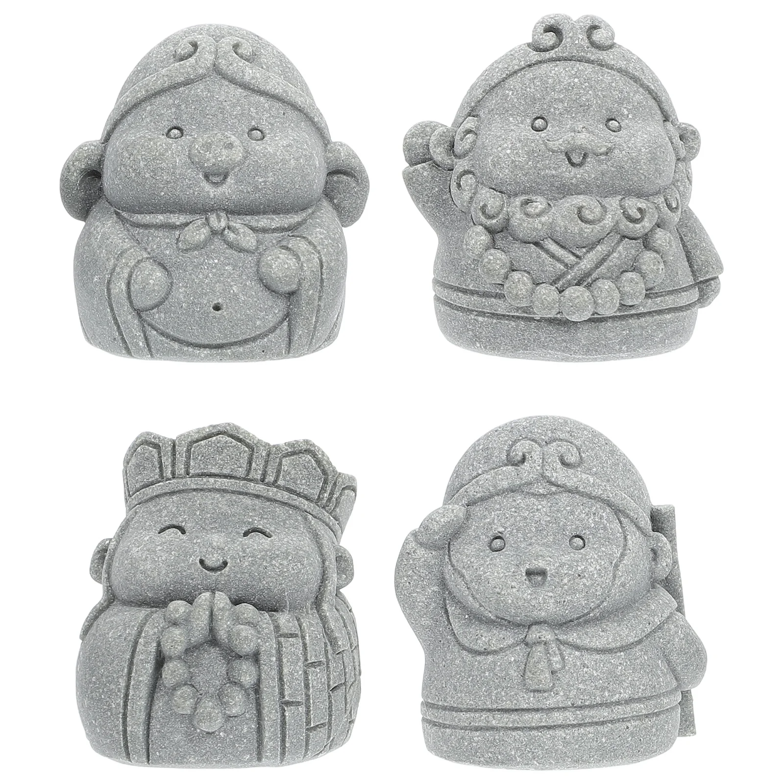 

1 Set Mini Journey To The West Figurines Resin Statue Decoration For Aquarium Fish Tank Bonsai Desktop Garden Office Home Zen