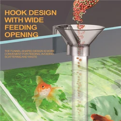 NEW Fish Tank Aquarium Feeding Circle Multi-functional Feeding Tube with Feeding Feed Combination 21-38CM Telescopic