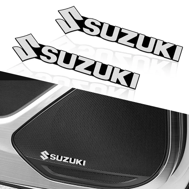 

Car 3D metal Aluminum audio decorate Emblem Stickers Caps For Suzuki Swift Sport Jimny Grand Vitara Alto SX4 Samurai Across