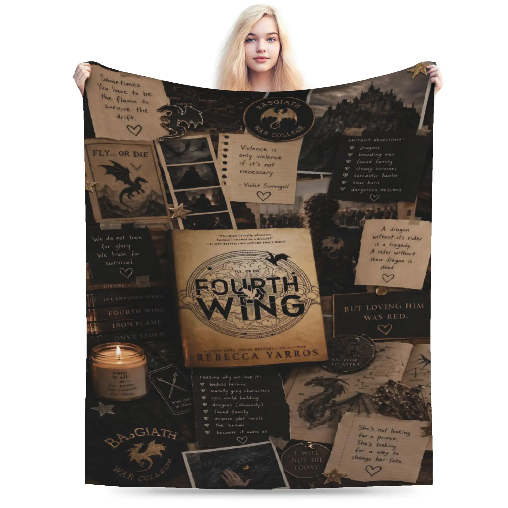 F-Fourth W-Wing Dragon Stuff Blankets Super Soft Fleece  Throw Blanket Comfortable Bedding Throws