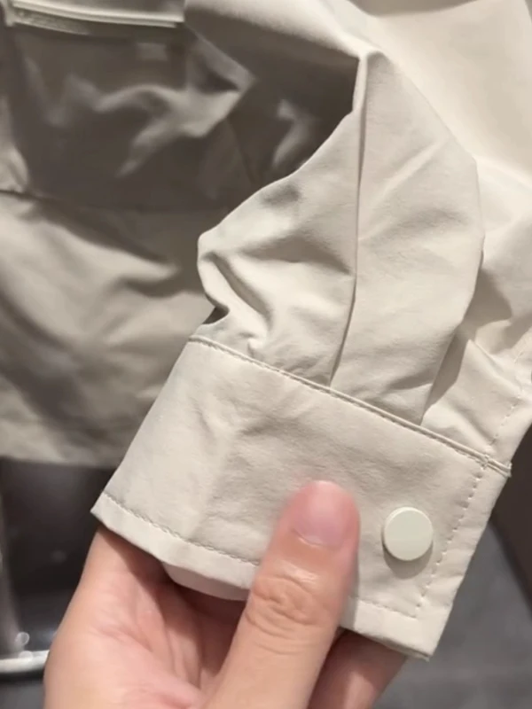 트렌디한 봄 가을 남성 재킷 캐주얼 패션 방풍 작업복 코트 큰 주머니 루즈핏 우아한 스타일 폴리에스터 섬유