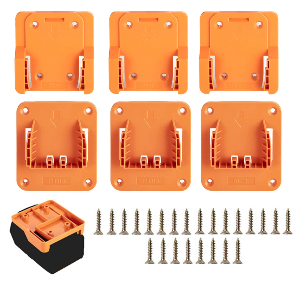 Yellow Plastic Battery And Tool Hanger For Ridgid For AEG 18V Drill Storage Rack Organizer Garage Workshop Accessories view 3