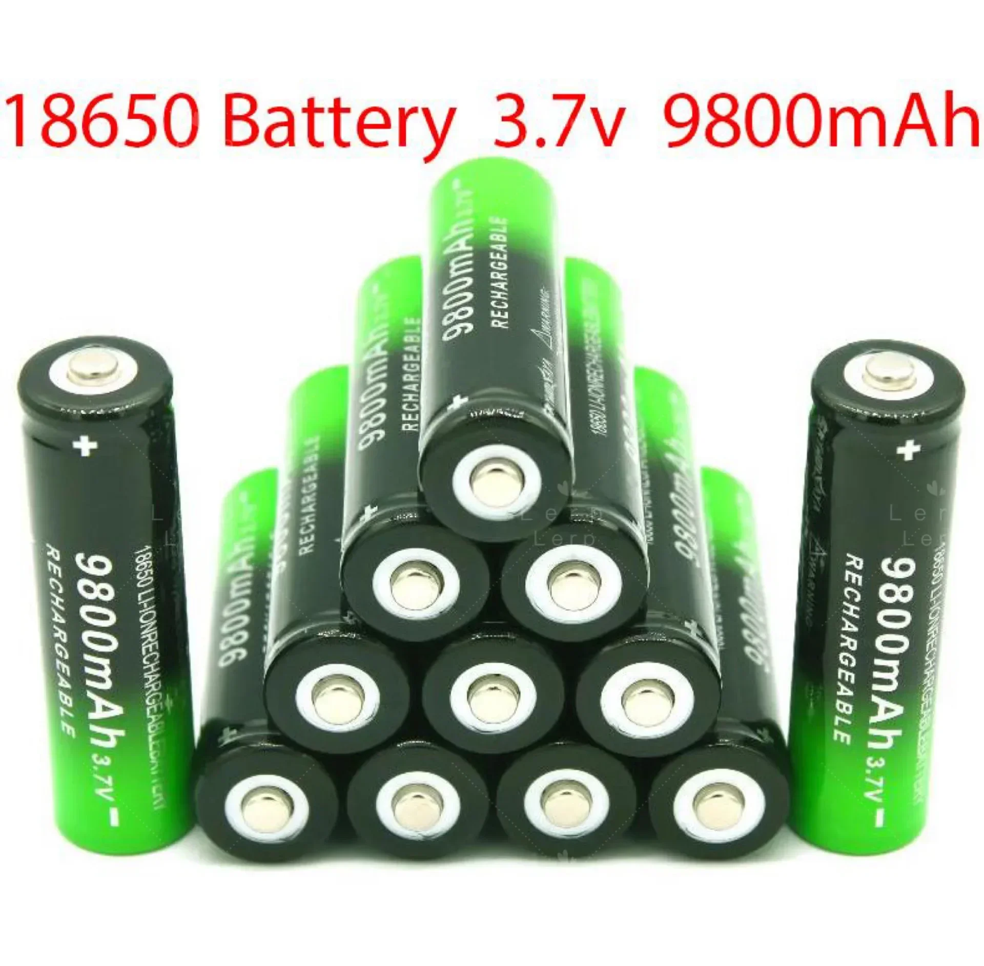 100% New 18650 3.7V 9800mAh Rechargeable Battery For Flashlight Torch headlamp Li-ion Rechargeable Battery drop shipping