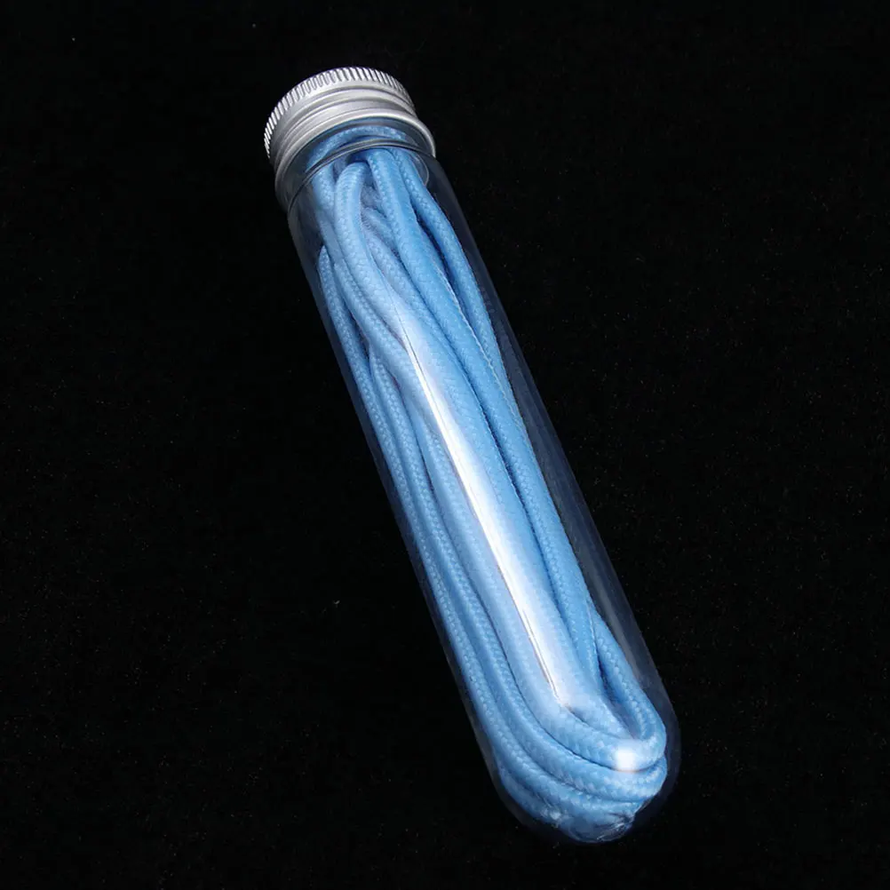 

6 Pcs Shoelace Storage Tube Transparent PE Lidded Jar Portable Shoestring Holder Plastic Tie Organizer Travel Solution