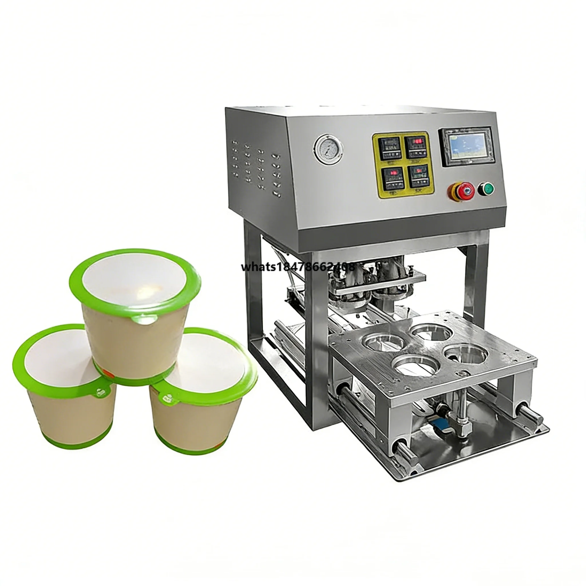 Semi Automatic Cup Sealer Machine for Beverage Milk Tea Juice Yogurt Custom Cup Film Sealing