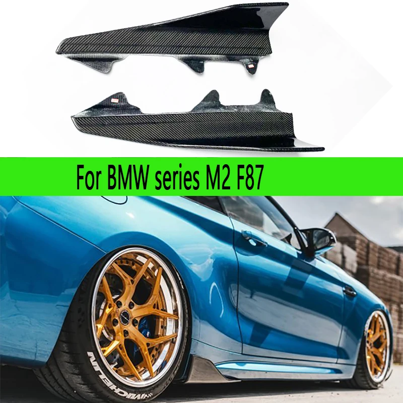 

For BMW SeriesM2 F87 2014-2020 Carbon Fiber Side Skirt Splitters Cupwings Winglets Canards Apron Bumper Side Skirts body kit