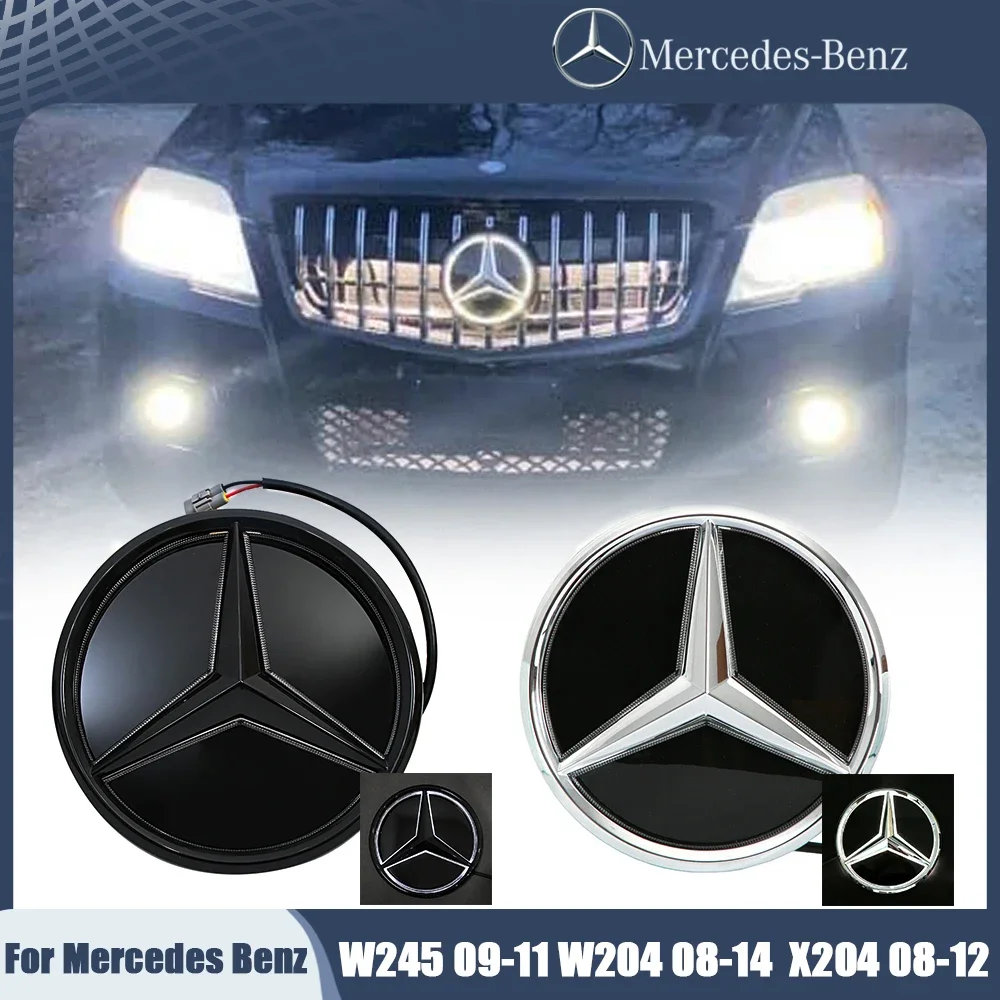 

Silver Border Black Border Decoration Car Front Grilled Star Emblem Logo For Mercedes Benz W204 B C GLK 2008-14 Car Accessories