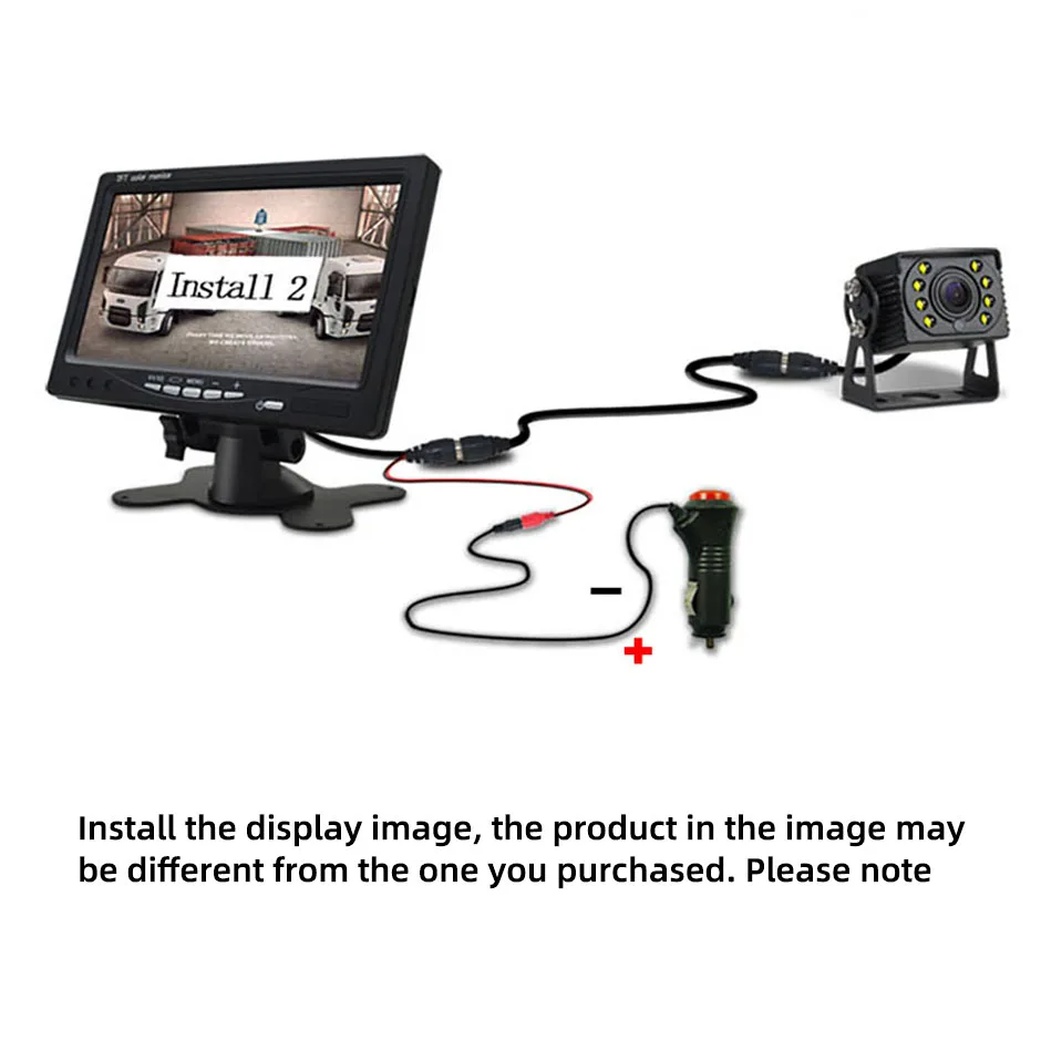 Einfache Installation Rückansicht Backup Kamera 4,3/5/7 Zoll Auto LCD Monitor Für Fahrzeug Van Nachtsicht Reverse parkplatz Bild System – Detail 4