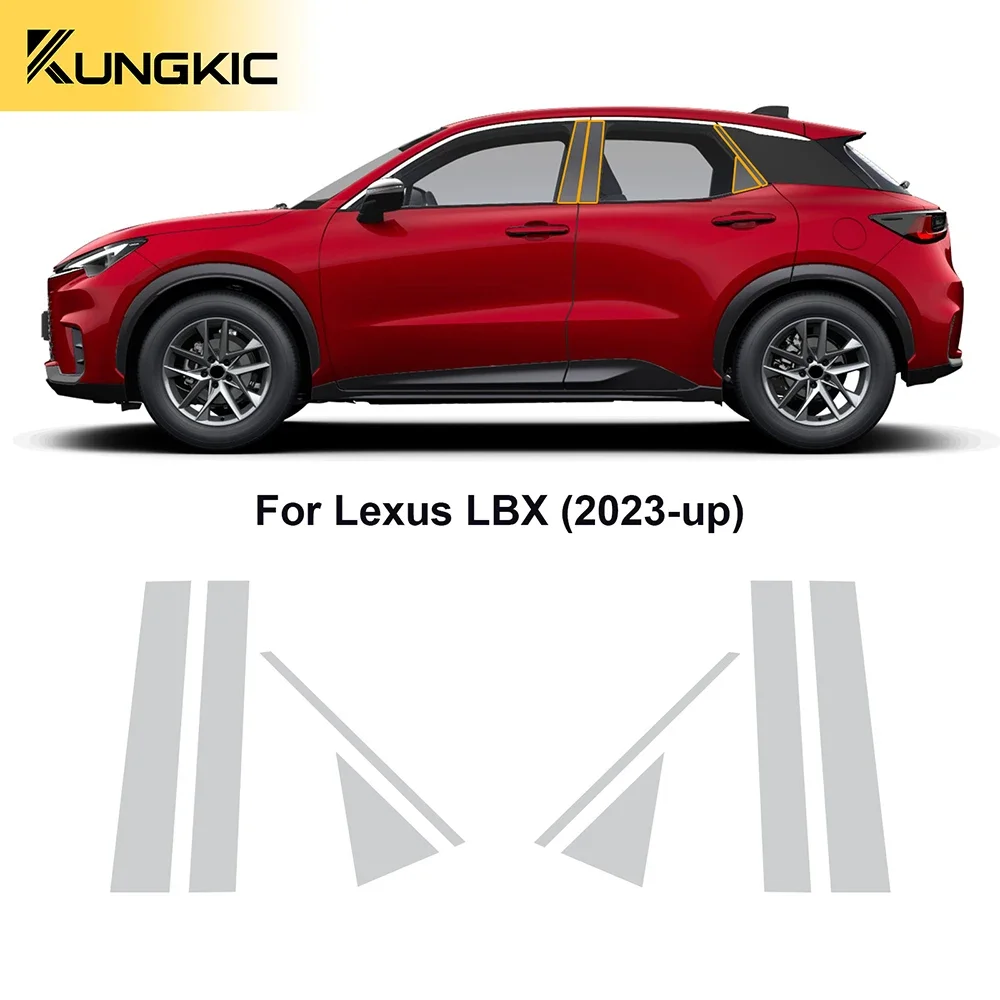 

Для Lexus LBX 2023 2024 2025 фара заднего вида B C стойки защитная пленка наклейка ТПУ PPF предварительно вырезанные аксессуары прозрачные