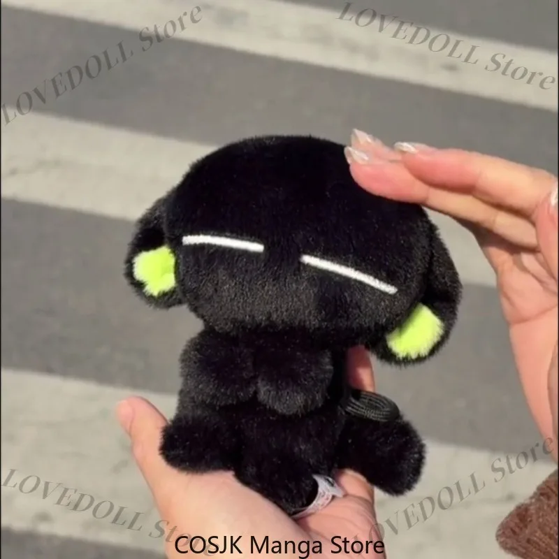 13cm Anime Legend of Hei Luo Xiaohei Attributes Plush Pendant Cute Black Cat Stuffed Doll Cartoon Bag Ornament Decor Gift