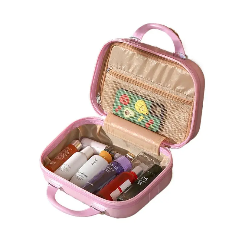 2024 New Cartoon Rabbit Children Suitcase Small Makeup Box ABS Travel Girls Hand Gift Mini Boarding Case Travel Rolling Luggage