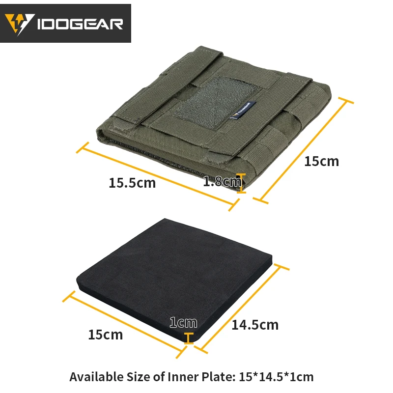 IDOGEAR-Tactical Side Plate Pouch, Bolsa Lateral de Camuflagem para JPC2.0 AVS Vest, Molle Hunting, 35107