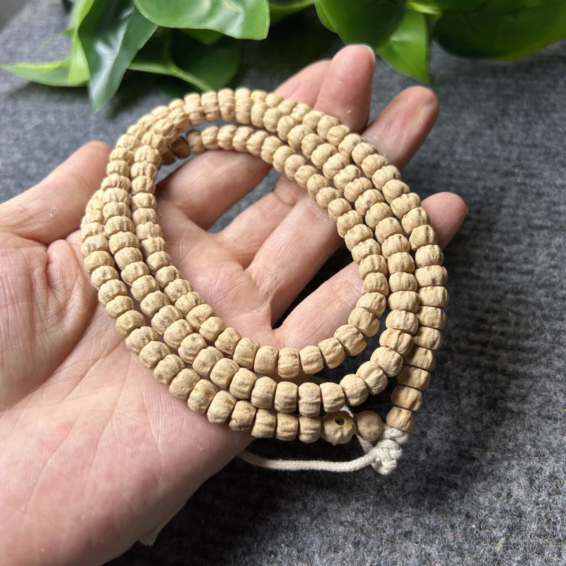 Tibetan-style 108-bead bracelet made of red-skinned agarwood and rosewood , 7mm x 8mm, 120 beads - view 6