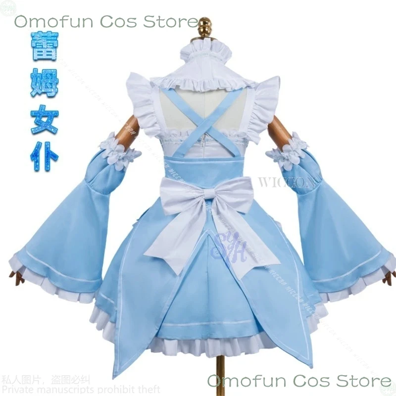 s,3'g\7;Re:Life In A Different World Anime From Zero Cosplay Rem Costume Kawaii Aqua Lace Neko Maid Furry Cat Earwear H4;b,7\k/8 view 5