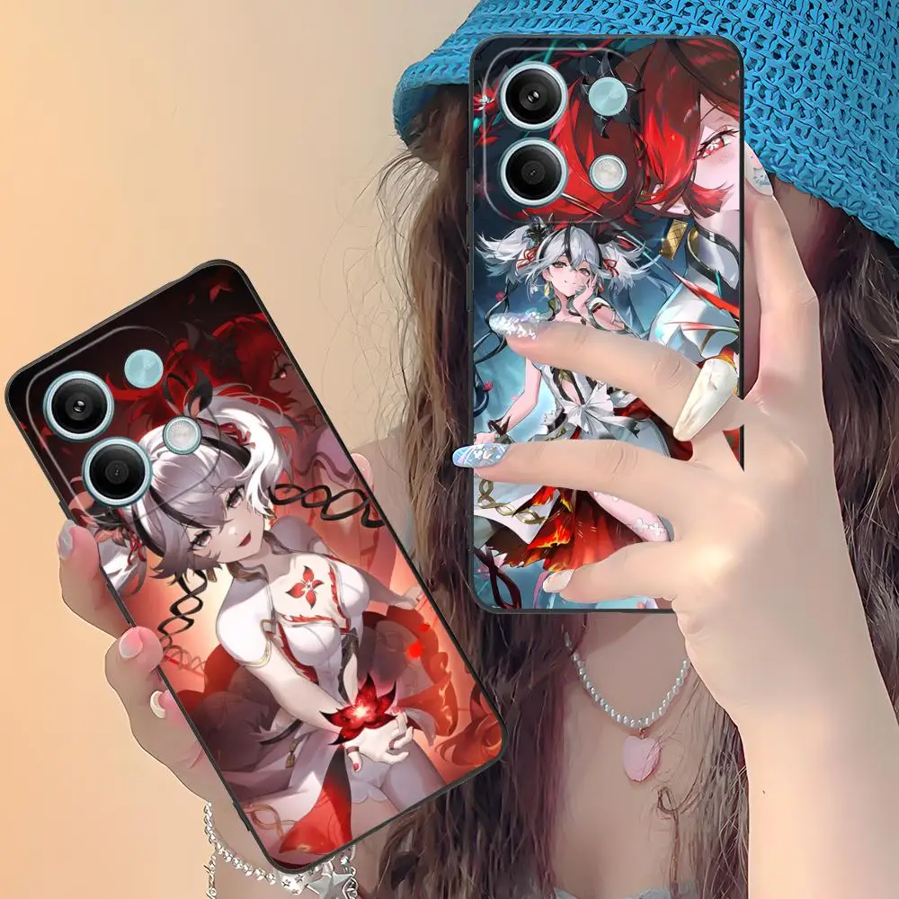 

Чехол для телефона Wuthering Waves Camellia для Xiaomi Redmi Note 14 13 12 11 S Pro Plus 4G 5G с красочным принтом, стильный чехол для смартфона