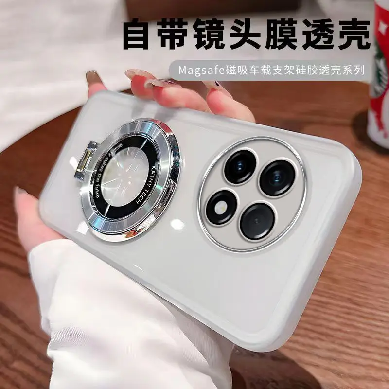 

For OnePlus 13 Case Luxury Silicone Matte Skin-friendly Bracket Back Cover For OnePlus 13 Shockproof Bumper Funda