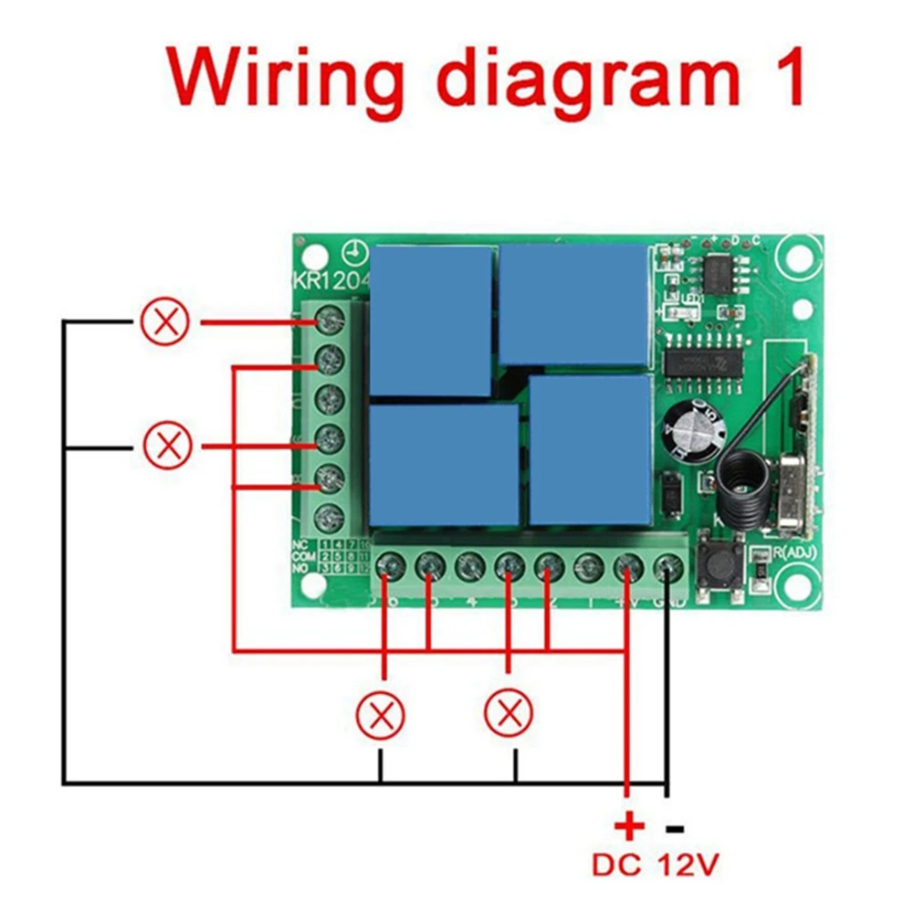 

2X DC 12 В 4 канала 4 канала беспроводной радиочастотный пульт дистанционного управления переключатель света модуль радиоприемника + передатчик гаражных ворот/лампа-Y18A