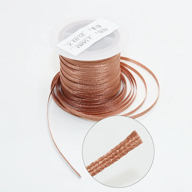 15/8M Length Copper Wire Desoldering Braid Wick Solder Remover Mesh Wire Flux for Soldering PCB BGA Computer Welding Repair Tool