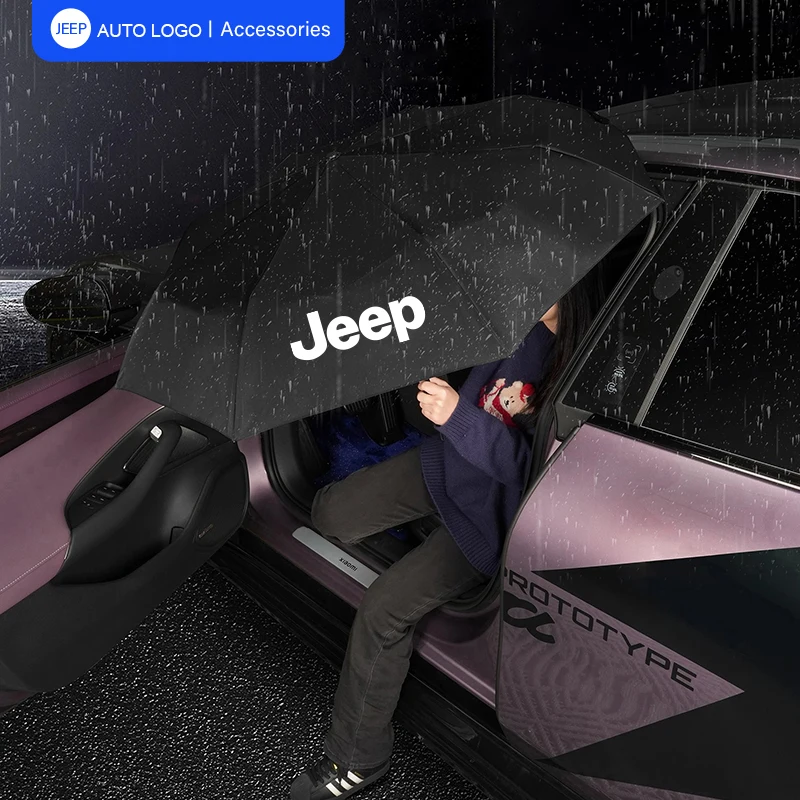 

Складной зонт с логотипом автомобиля, портативный зонт от солнца для Jeep Renegade Compass Grand Cherokee Wrangler Gladiator Patriot Liberty
