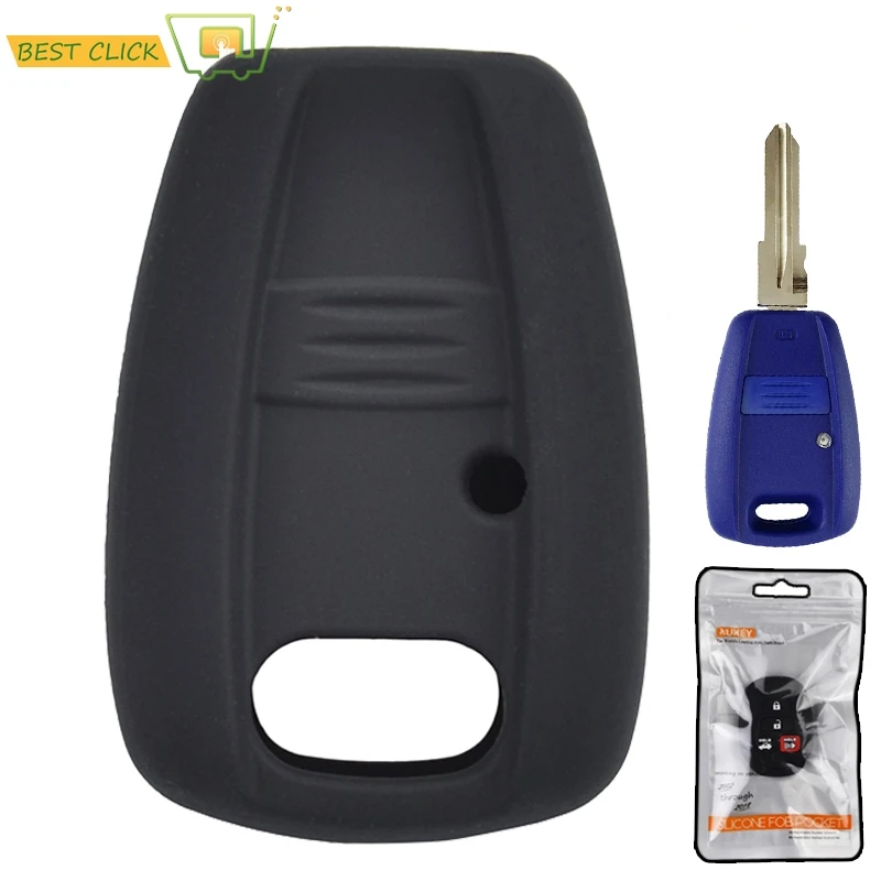 1-przyciskowy silikonowy pokrowiec na kluczyk do Fiata Doblo Ducato Idea Punto Stilo Seicento Panda Brava Grande Keyless Fob Shell Protector