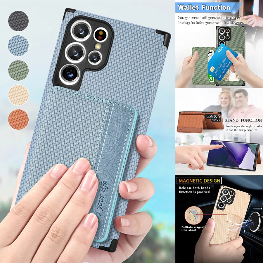 Wallet Anti-theft Case For Samsung Galaxy S22 S21 S20 Plus Ultra FE S10 Plus A03S A12 A22 A31 A32 A50 A51 A52 A53 A70 A71 A72