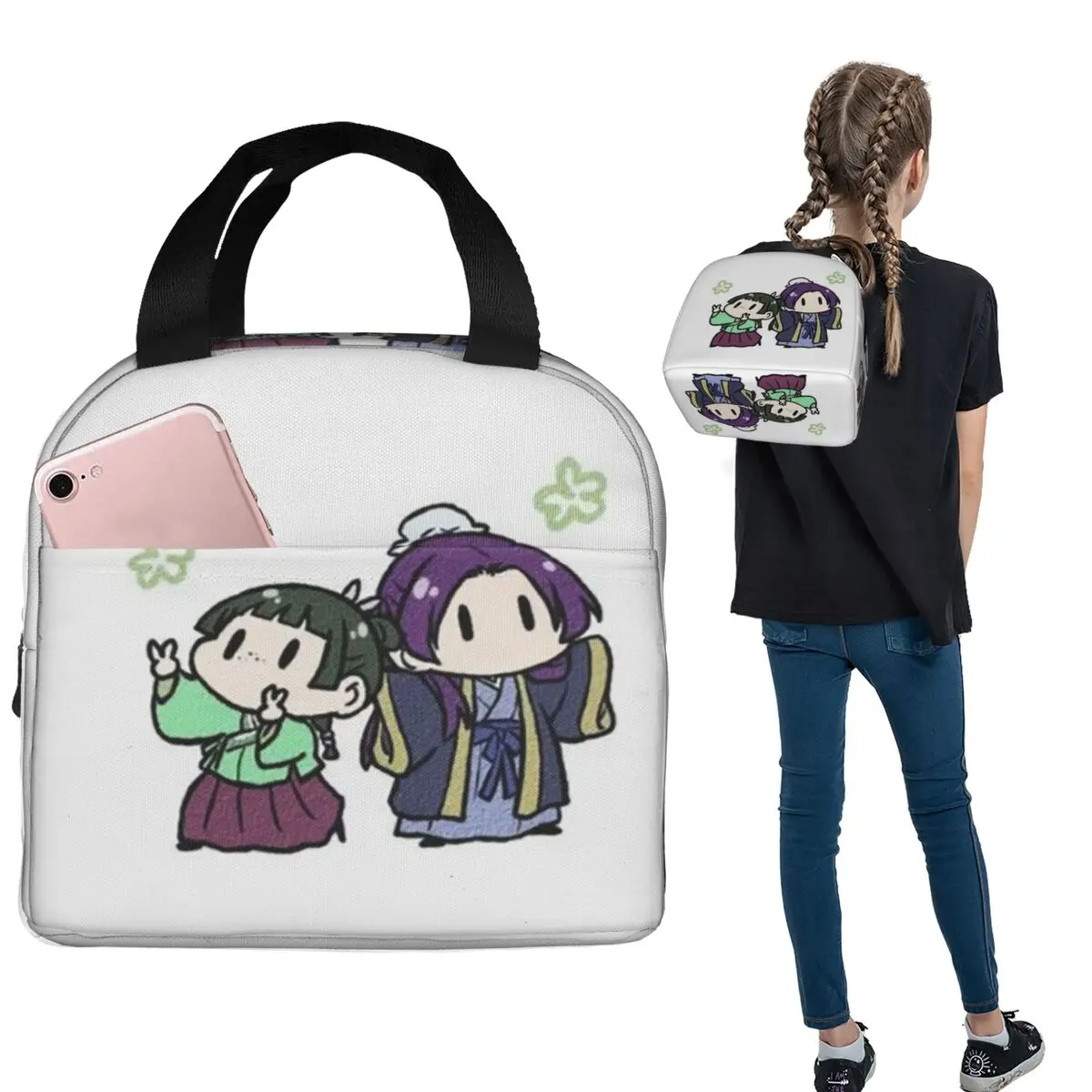 

Maomao Anime The Apothecary Diaries Lunch Bags Insulated Bento Box Lunch Tote Cooler Thermal Bag for Woman Student Work