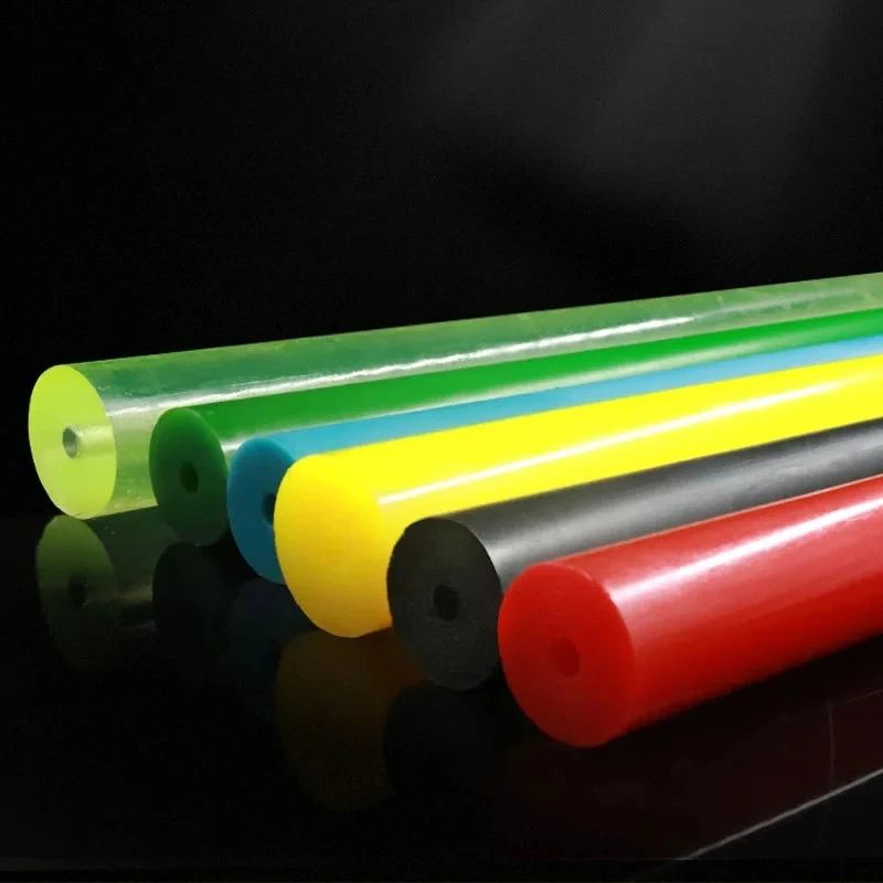 500mm Polyurethane Hollow Rod ID8mm Machinery PU plastic bar With inner hole Aperture 10 12mm /diameter 25-60mm PU rods