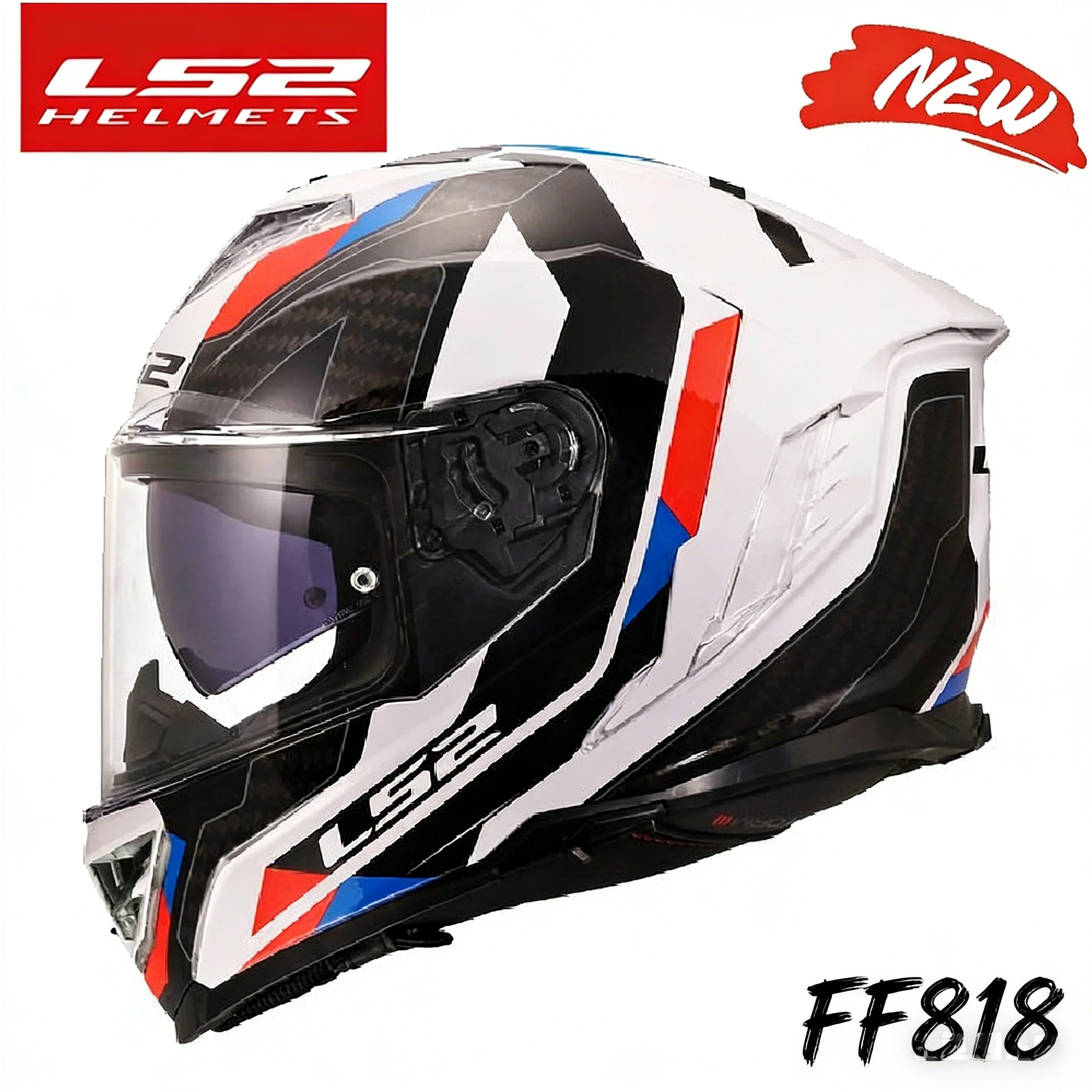 

Original LS2 FF818 Motorcycle Helmet Full Face Double Lens Off-road Racing Helmet Men Breathable Cascos Para Moto DOT Casco Moto