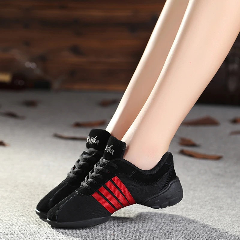 Leisure Sports Men Women Child Adult Modern Dance Shoes Jazz Shoes Dancing Soft Outsole Breath Dance Shoes Woman Practice Shoes