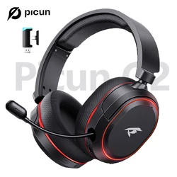 Picun G2 2.4G Kablosuz Oyun Kulaklığı Bluetooth Kulaklıklar 5 ms Düşük Gecikme 7.1 surround ENC Mikrofon PC PS4 PS5 Telefon Anahtarı