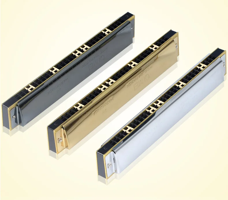 Hooqu Высококачественная губная гармошка для начинающих и взрослых, профессиональная 28-луночная полифоническая губная гармошка с акцентом C