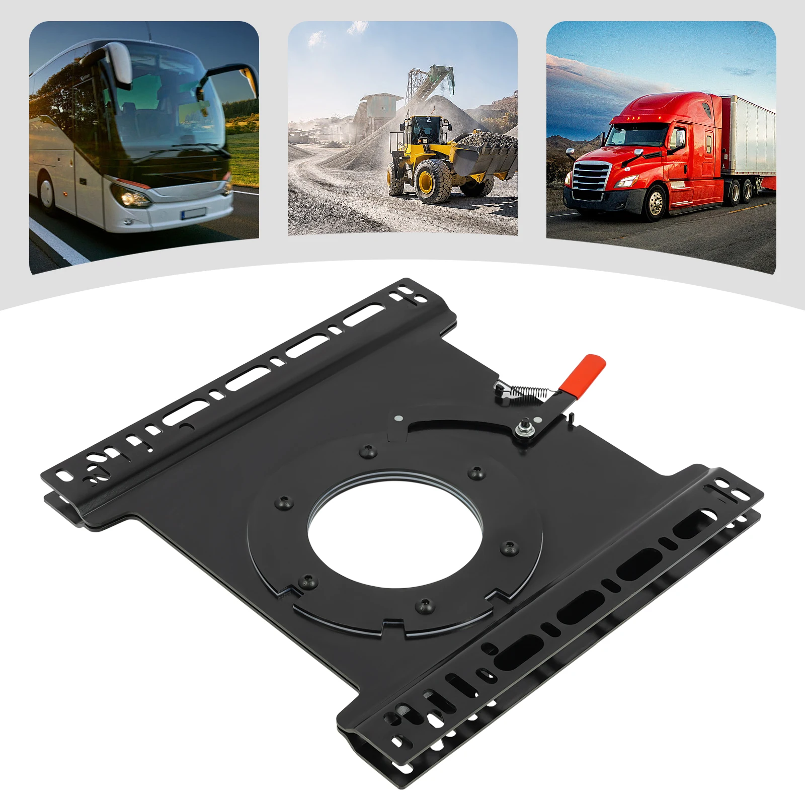 قاعدة دوارة للمقعد العالمي RV T5 T6، 360 درجة °   قاعدة مقعد دوارة من ألواح فولاذية شديدة التحمل قابلة للدوران لشاحنة التخييم المتنقلة (46.5*46 سم)