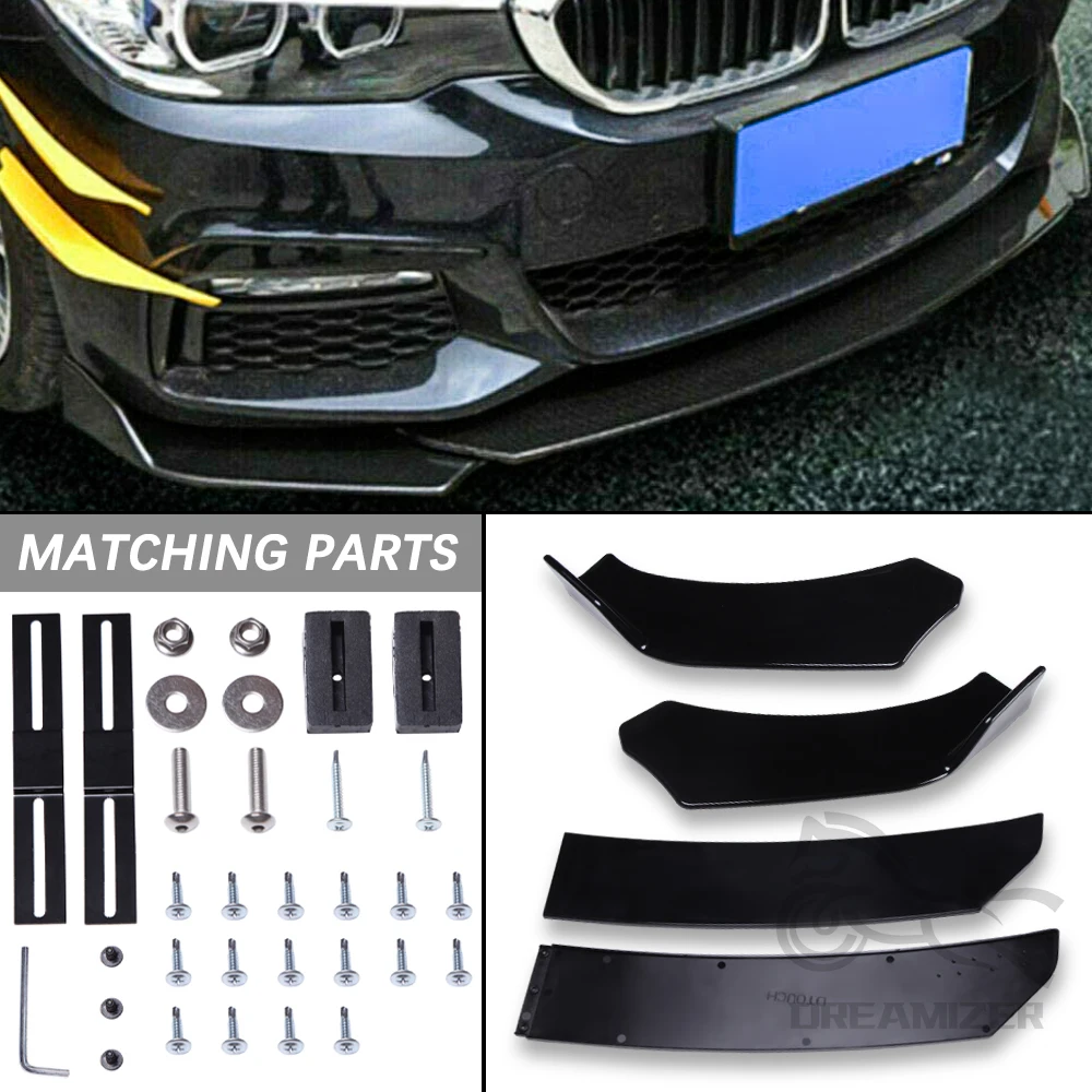 Universal Adjustable Car Spoiler Splitter Diffuser Protector Compatible For MK5 MK6 MK7 For bmw e90 For golf 5 For peugeot 206