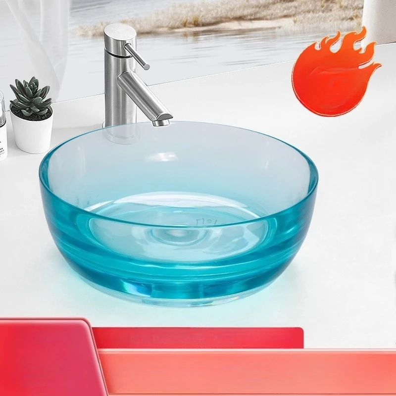 

Customized washbasin Single hole resin washbasin Bathtub Transparent washbasin Hotel bed and breakfast basin