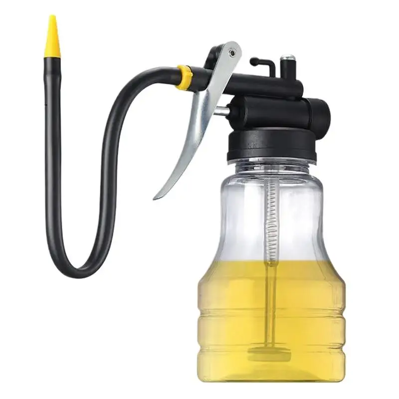 250ml High Pressure Pump Oiler for Greasing Transparent Oiler Lubrication Oil Can Manual Oiling Bottle Lubricating Machine