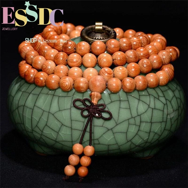 

6mm/8mm Authentic Chinese Yew Exquisite Buddhist 108 Wood Mala Fashion Men and Women's Beaded Bracelets Jewelry Wholesale