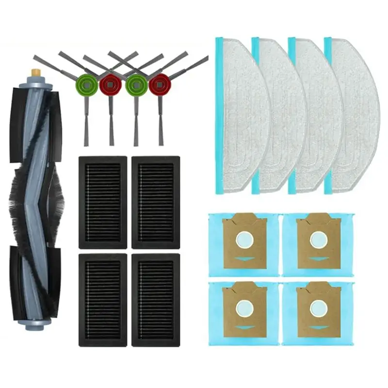

AEE4-17 шт. для робота-пылесоса Yeedi Cube/Yeedi CC, запасные части, основная боковая щетка, фильтр Hepa, швабра, тканевый мешок для пыли