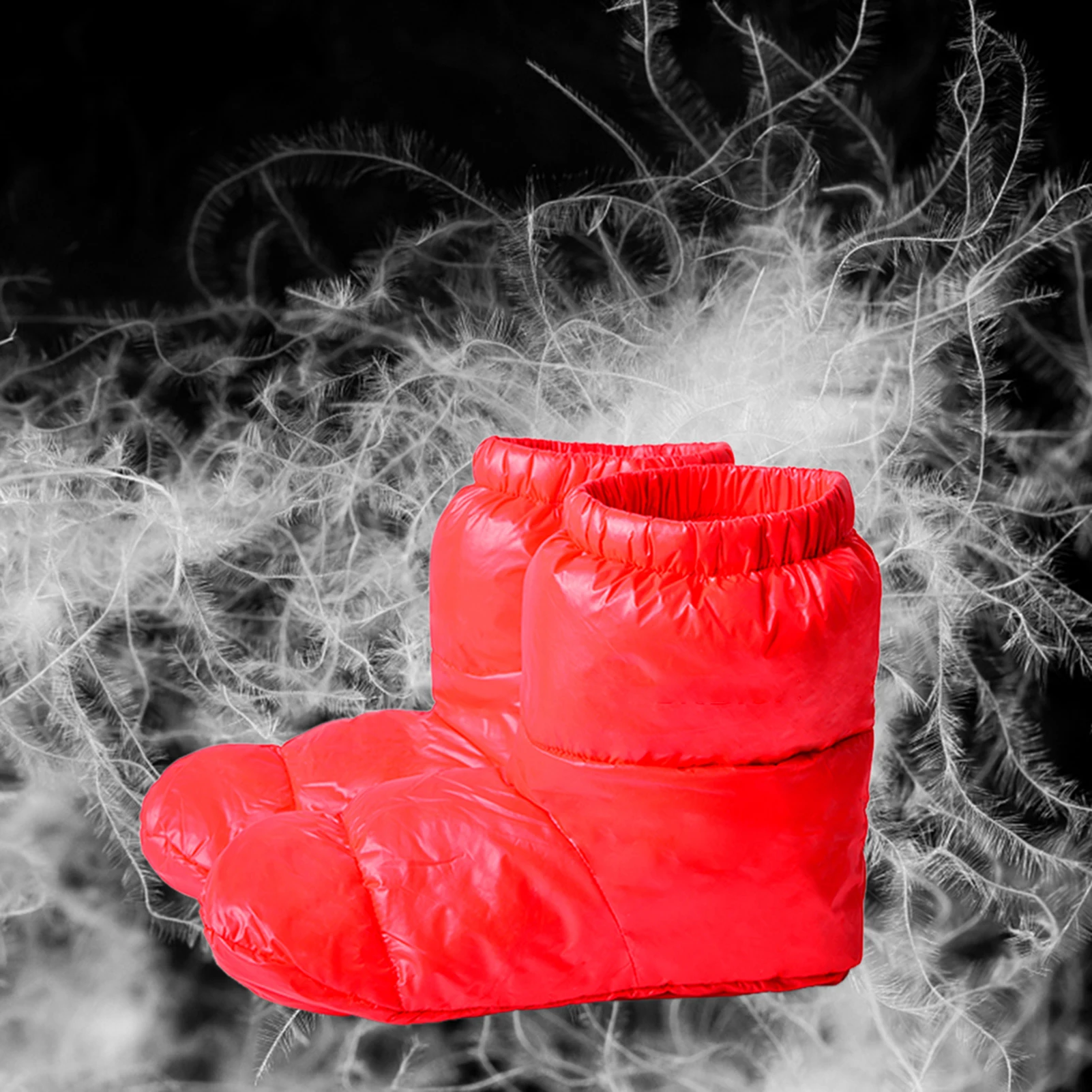 في الهواء الطلق التخييم النعال الجوارب الدافئة لحقيبة النوم في الداخل الأحذية الدافئة الرجال النساء الشتاء بطة أسفل الجوارب النعال الأحذية #3