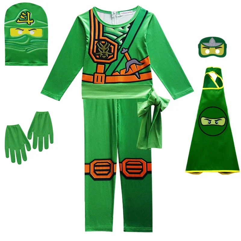 جديد طفل الفتيان Ninjago زي خارقة بذلة ارتداءها هالوين كرنفال حفلة تأثيري ازياء النينجا ملابس تنكرية مجموعة