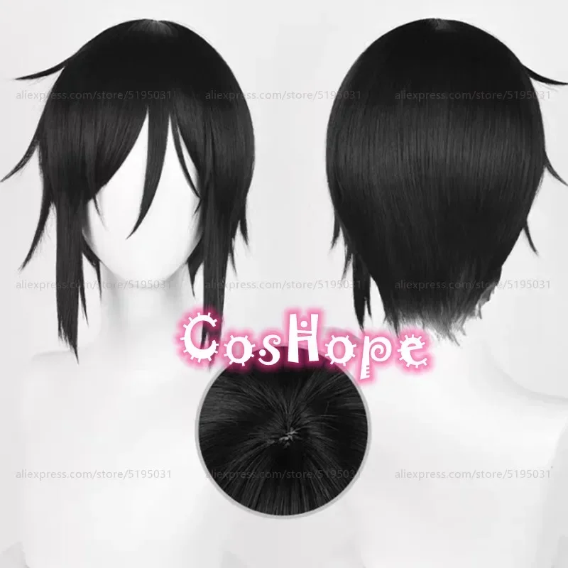 Sebastian Michaelis Cosplay Wig Men Short Black Wig Cosplay Anime Cosplay Wig Heat Resistant Synthetic Wigs