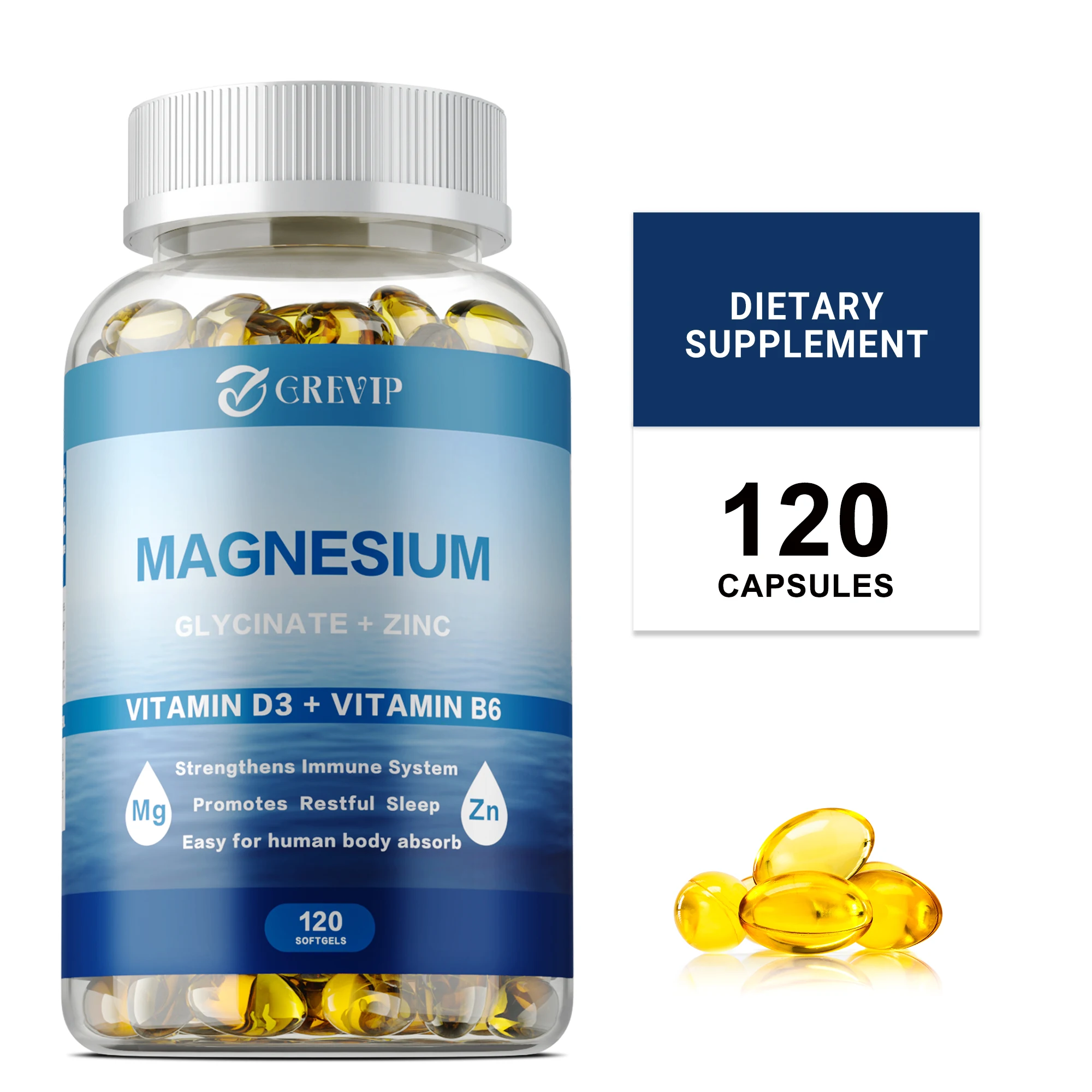 

Magnesium Glycinate - Supports The Brain and Nervous System, Reduce Stress, Improve Sleep, Improves Memory and Cognition