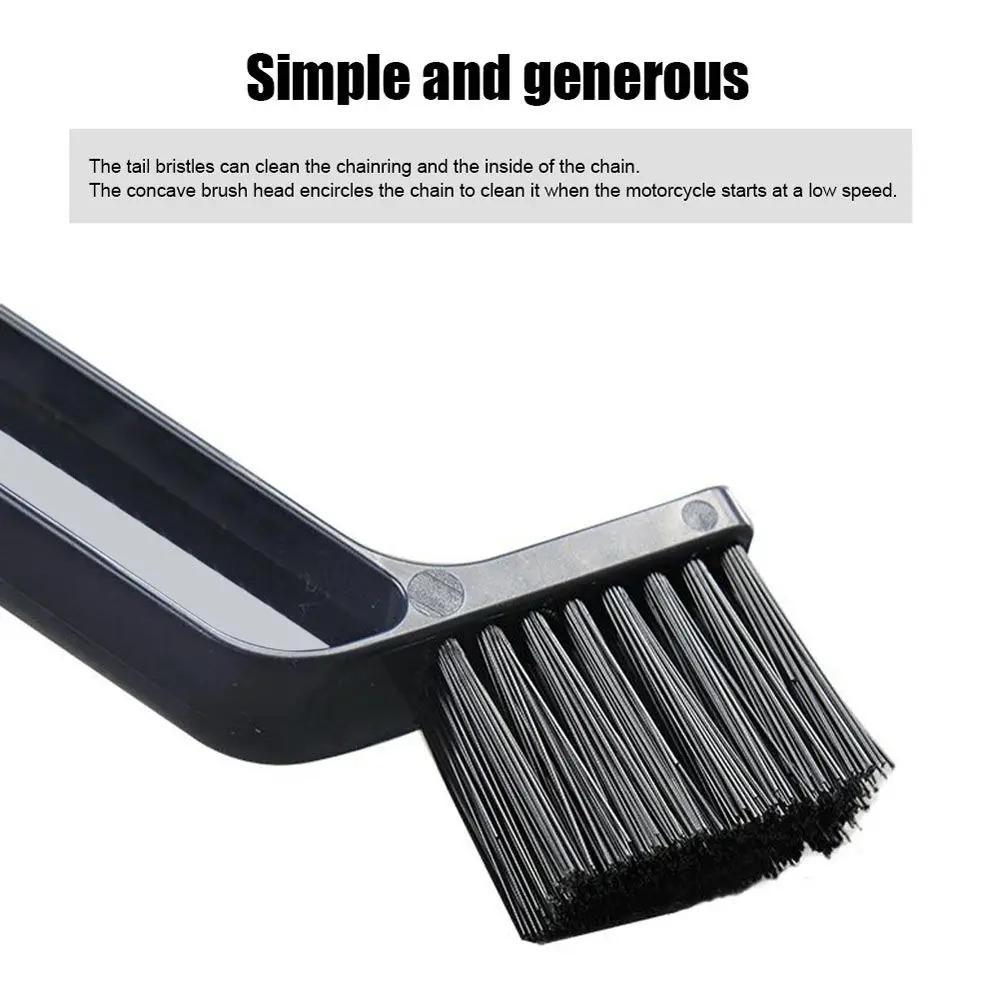 Motorcycle Bike Chain Cleaner Dual Heads Bicycle Cleaning Brush Reusable Bike Chain Gears Brush Cleaner Tool Durable Bicycle