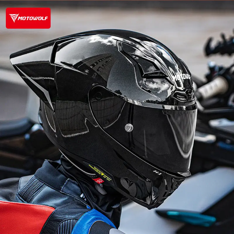 MOTOWOLF H1 Motorcycle Rider Motorcycle Helmet Motorcycle Rider Full Helmet for Men and Women cascos para moto casco moto