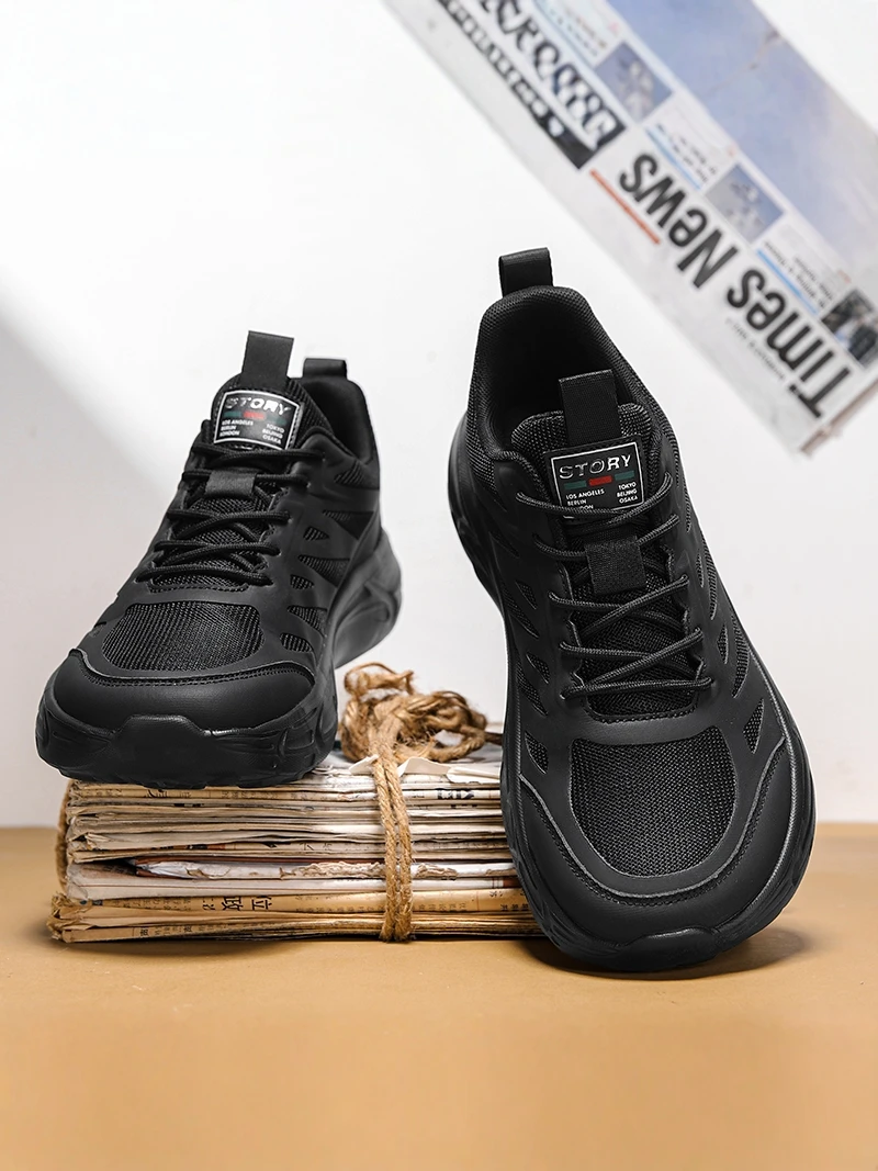 Men's Waterproof Anti-Slip Casual Wide Fit Shoes Outdoor Sports Big Size Wide Lasted Shoes Trendy  Technology Mesh Inner