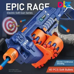 Pistolas de juguete de bala suave para niños, juguete eléctrico automático, Arma de tiro continuo, submáquina de francotirador, juego de batalla al aire libre, regalo para niños