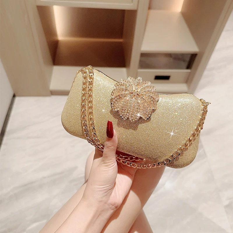 Luxury Designer Evening Bag Women Clutch Handbags Purse Top Handle Glitter Wrist Bags For Wedding Dinner Banquet Party Dating