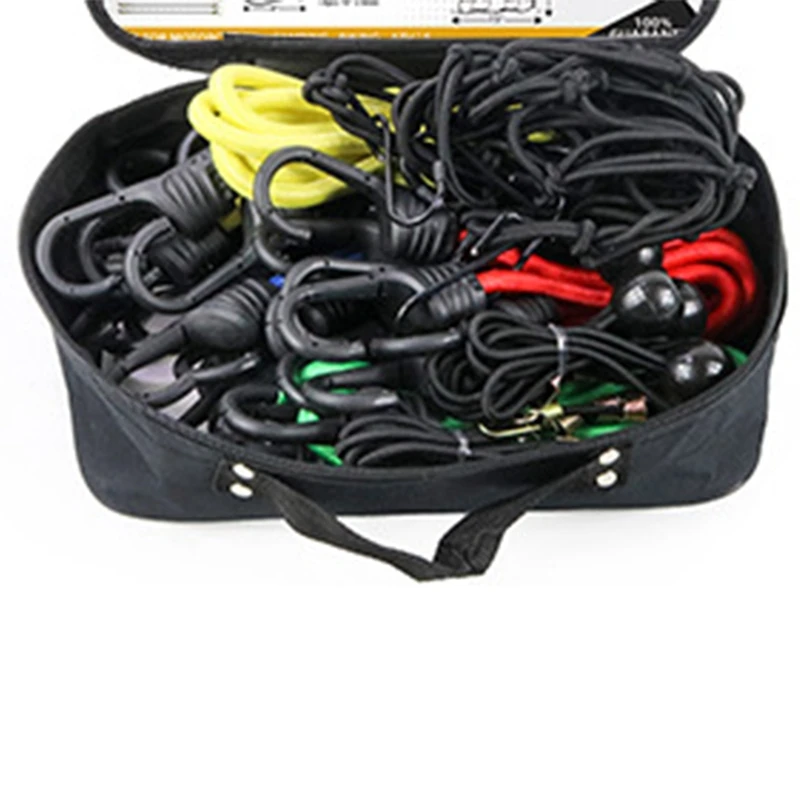 28Pcs Heavy Duty Bungee Cords With Hooks Rope Luggage Packing Strap For Motorcycle Bike Camping Hiking