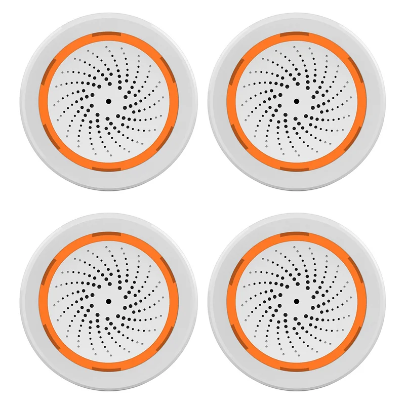 

【RECOMENDAR】4X Zigbee NEO 90DB Sound And Light Sensor Tuya Smart Life Built-In Siren Alarm Sensor