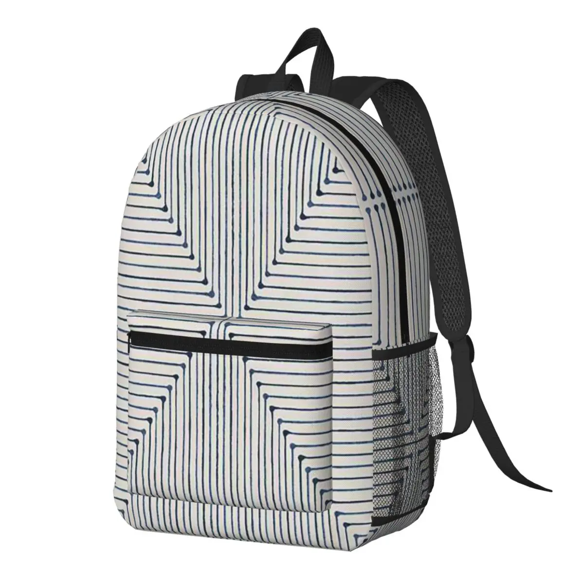 Jonathan Adler Inkdrop Slate Blue Backpack Daypack Large Capacity Children BookBag School Bag Shoulder Bags for Men Women